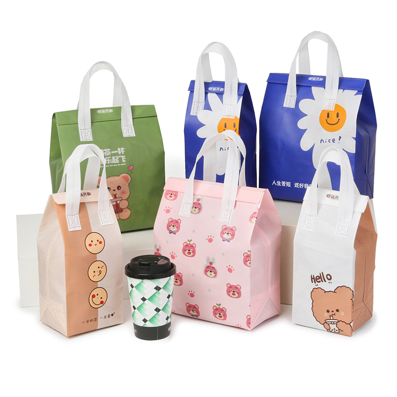 Custom printed non woven bags for restaurants