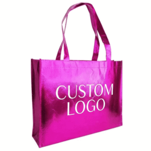 Laser Pink Metallic Non Woven Bag