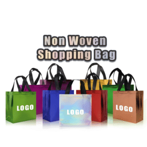 Holographic Silver Metallic Laser Non Woven Gift Bag