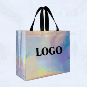 Custom Print Iridescent Metallic Film Non Woven Bag