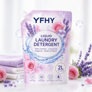 Custom Printed Liquid Soap Detergent Spout Pouch With Handle Screw Cap Stand Up Packaging Bag Wholesale Manufacturer