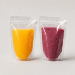 Clear Resealable Spout Pouches for Beverages
