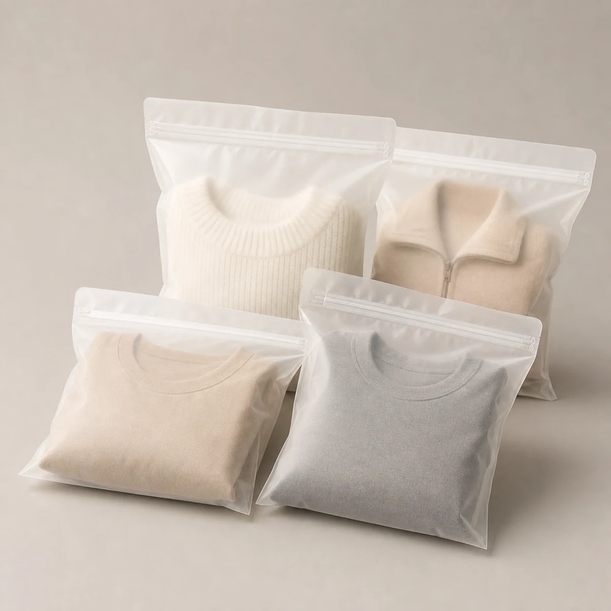 Compostable Garment Zipper Bags for Clothing