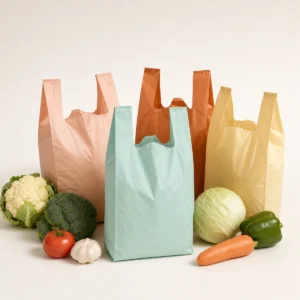 Compostable T-Shirt Handle Grocery Bags