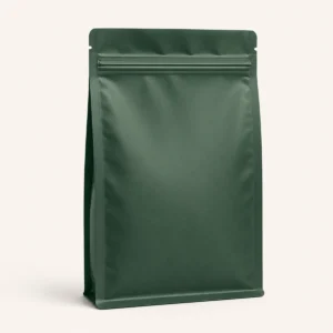 Unbranded dark green flat bottom pet care pouch with zipper