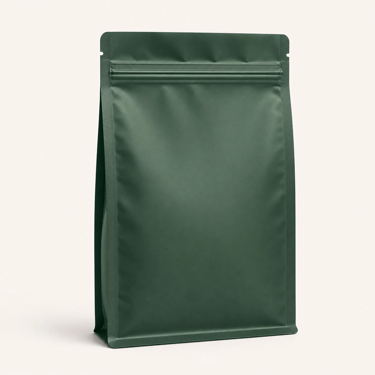 Unbranded dark green flat bottom pet care pouch with zipper