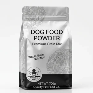 custom printed pet food packaging bag with resealable zipper