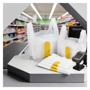 custom t-shirt handle shopping bags for retail and takeout