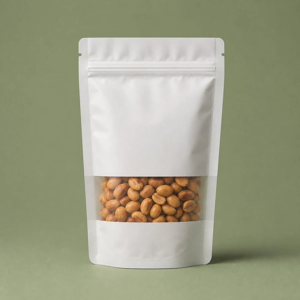 easy tear recyclable PE pouch with roasted nuts
