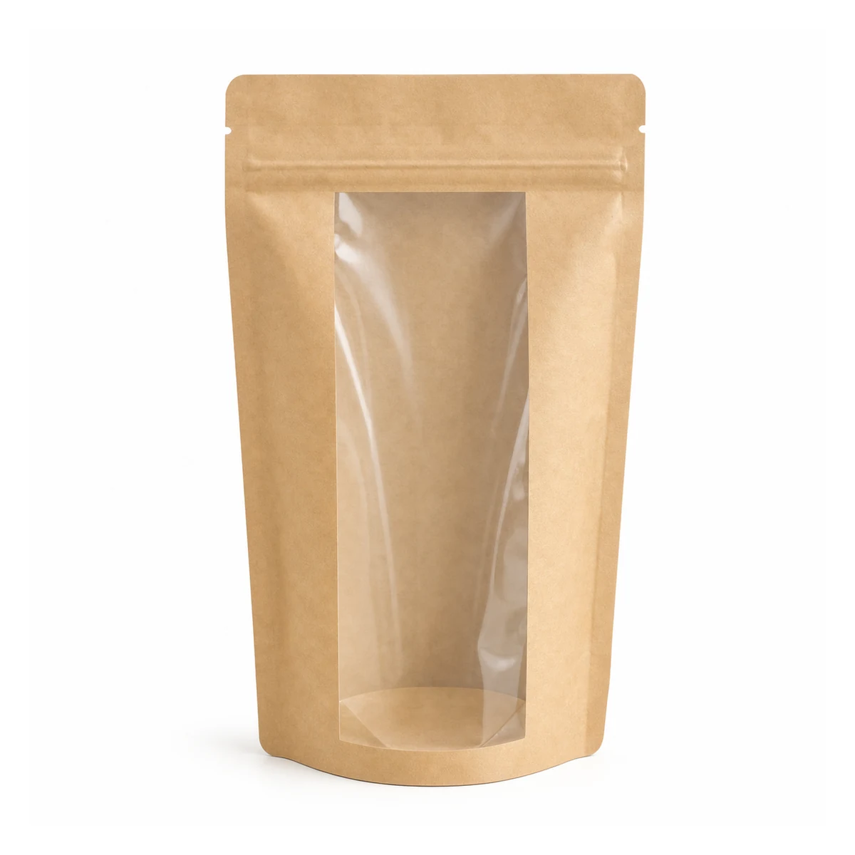 kraft paper window pouch for granola