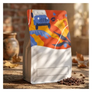 matte 1kg coffee packaging bag with degassing valve