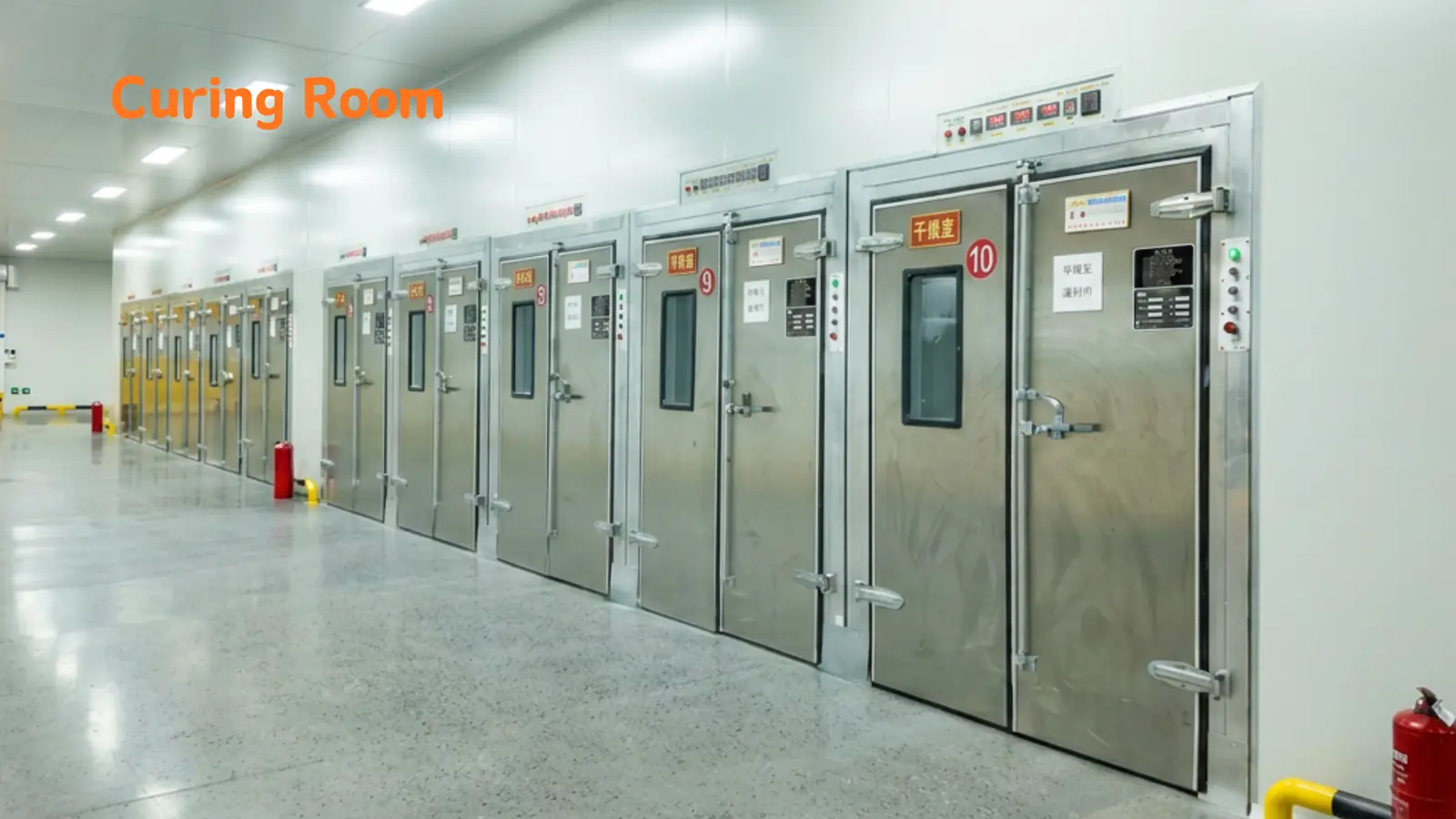 Curing room for custom printed plastic bag production