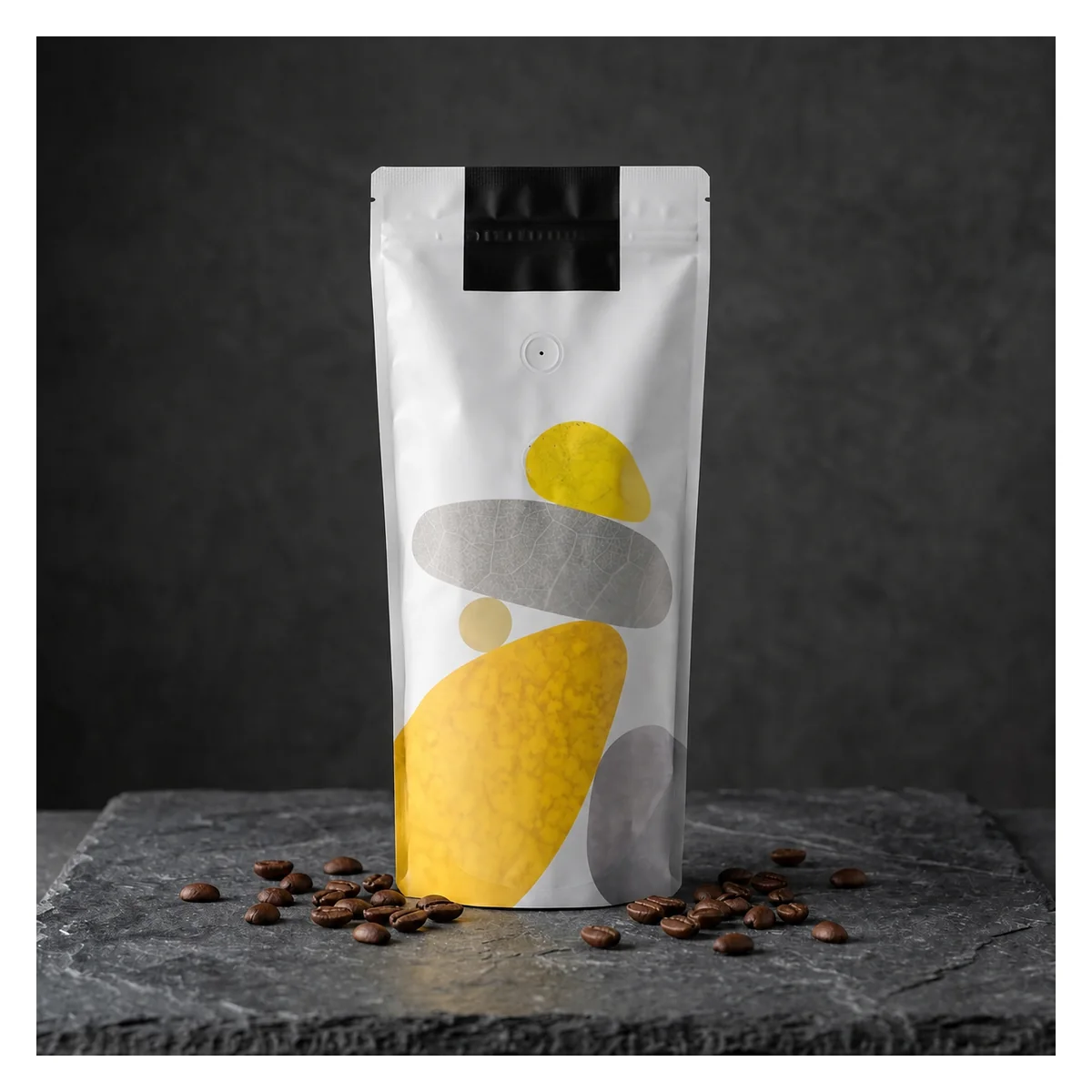 premade stand up coffee pouch with zipper