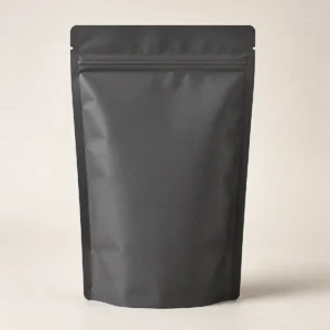 soft touch charcoal PE stand up pouch