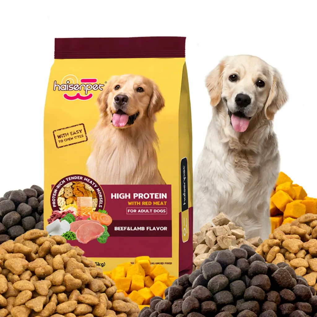 Stand up pouch for pet food packaging