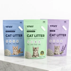 Wholesale cat litter bags 6L 10L 20L flat bottom packaging with handle