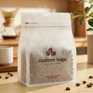 Custom tissue paper coffee bag with logo