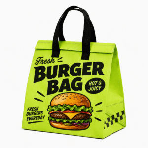 Custom Non Woven Insulated Burger Delivery Bags | Food Takeaway Thermal Bags
