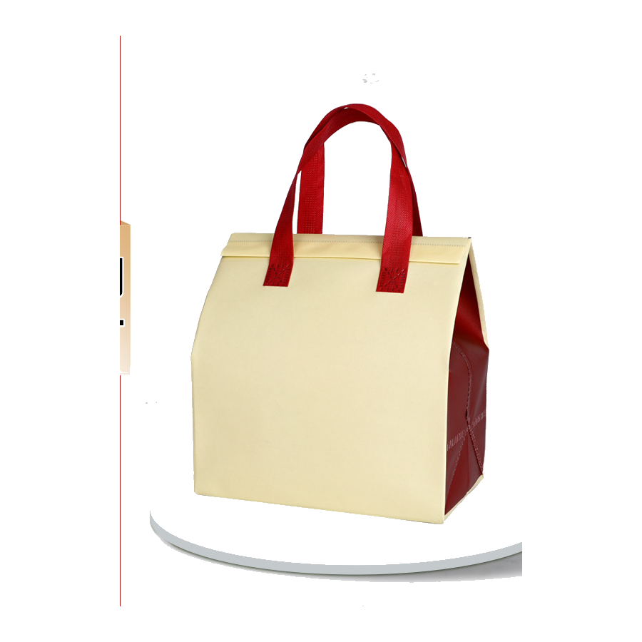 Cream Red insulated thermal bag color