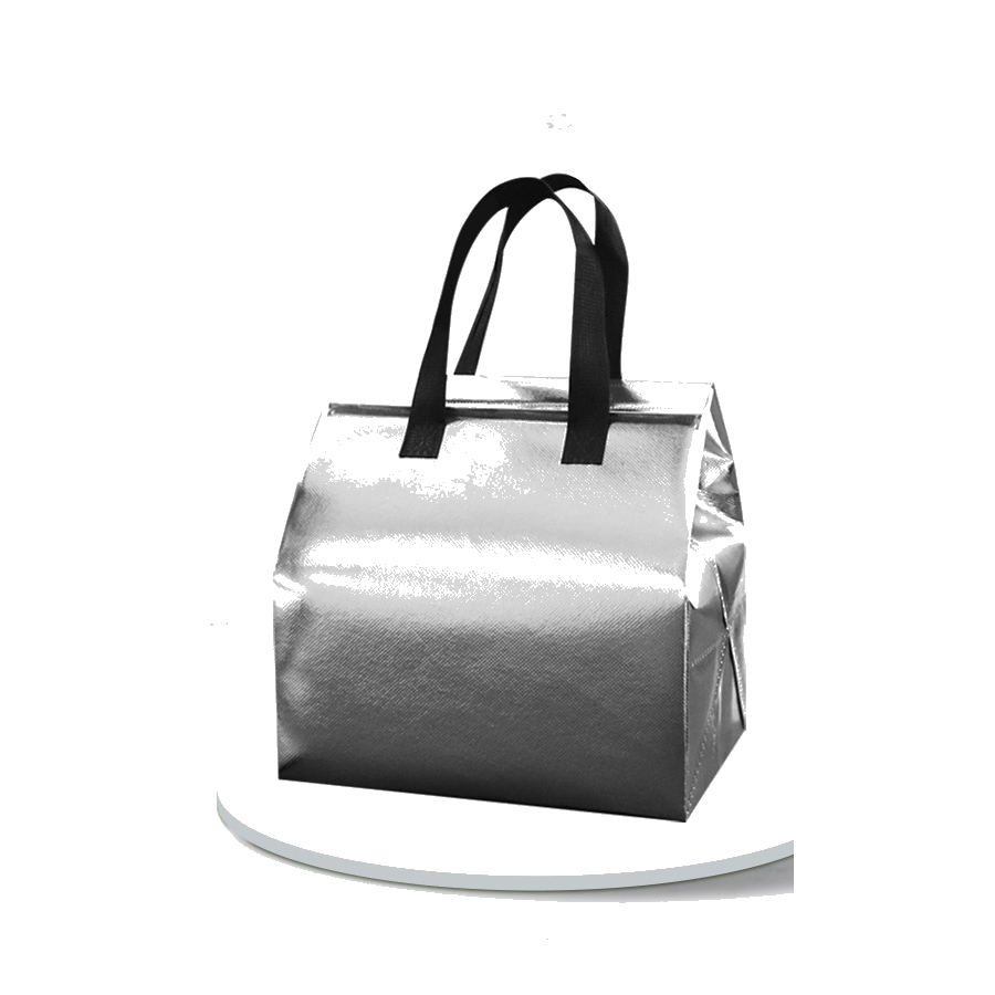 Silver insulated takeaway bag color option