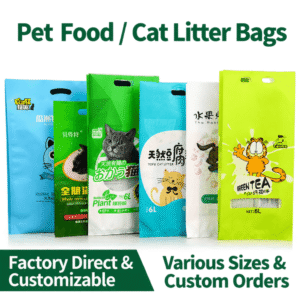 2.5kg Vacuum Cat Litter Bags with Handle | Custom Cat Litter Packaging