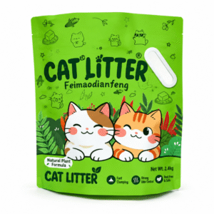 1kg Cassava Cat Litter Bags | Custom Logo Cat Litter Packaging